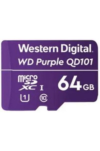 WESTERN DIGITAL Western Digital SC QD101 Memory Card, MicroSDXC, 64GB, Class 10, UHS-I U1