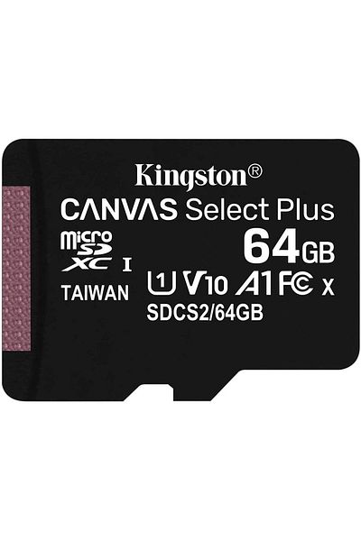 Kingston Memory card MicroSD Kingston Canvas Select Plus, 64GB, UHS-I, Class 10