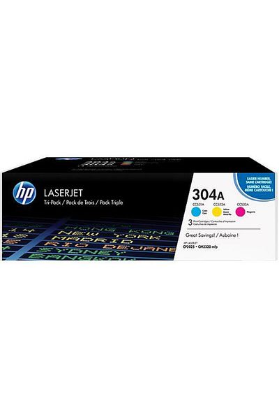 HP HP Color 304A Toner Cartridge (Cyan + Magenta + Yellow)