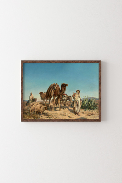 epiqart Desert Camp - Wooden Patterned Frame