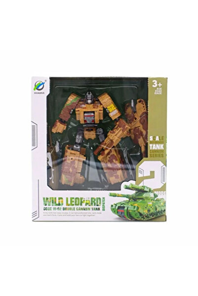 OMZ Kız Çocuk Oyuncak Savaş Tankına Dönüşen Kahverengi Robot Erkek Çocuk Oyuncak Eğitici Oyuncaklar