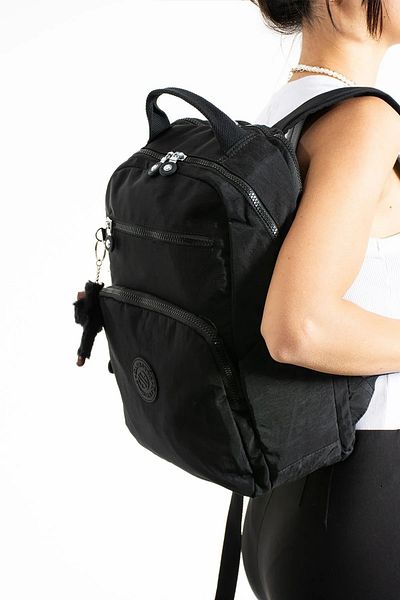 Elnara Unisex Water Resistant Crinkle Fabric Multi-Compartment Medium Laptop School And Backpack