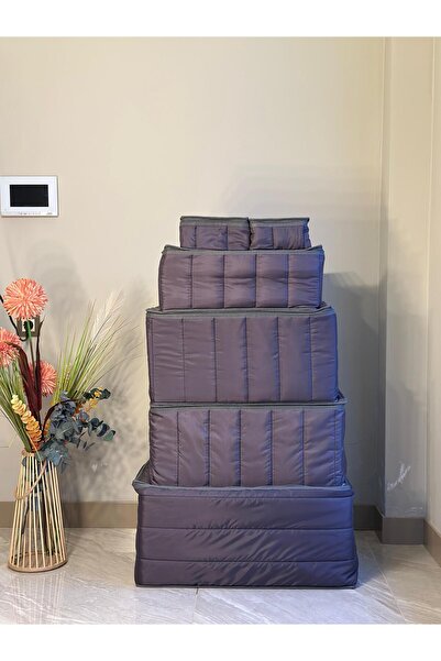 AboutThePerfect Şık Füme Renk 6'lı Hurç Seti, Eşyalarınıza Estetik ve Organiz...