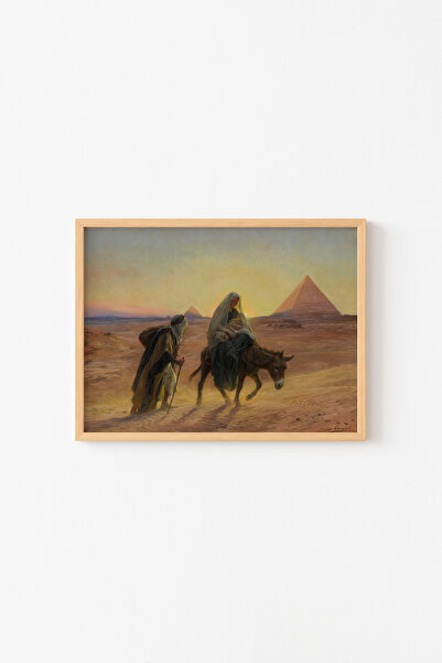 epiqart الطيران إلى مصر - إطار خشبي منقوش