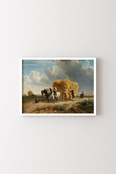 epiqart Hay Harvest - White Frame