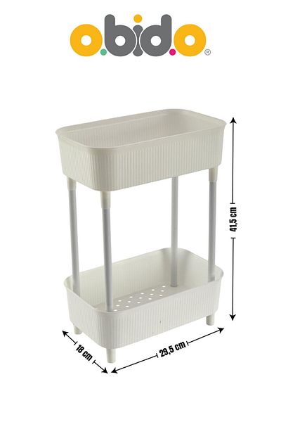 obido 2 Tier Organizer Bathroom and Kitchen Shelf Cabinet Organizer under Counter Detergent Holder ”White”