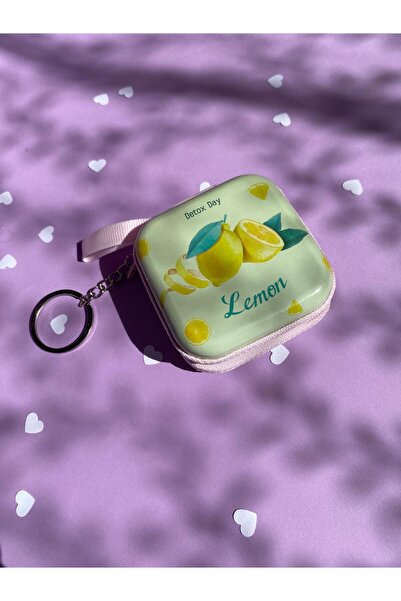 sabiha aksesuar desenli fermuarlı mini metal kutu (7cm)