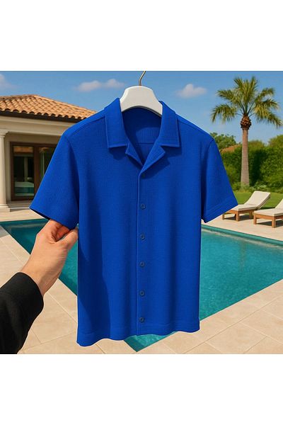 LC Waikiki Lc W Special Design 100% Cotton Premium Short Sleeve Button Men's Shirt