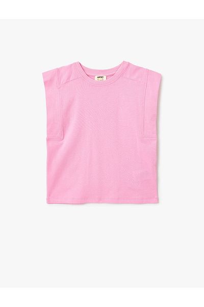 Koton Cotton Sleeveless Crew Neck Basic T-Shirt