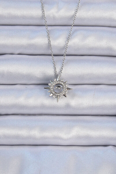 Clariss 316L Steel Chain Silver Color Zircon Stone Shining Star Necklace