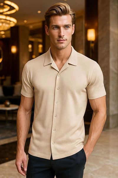 LC Waikiki Lc W Men's Short Sleeve Slim Fit Shirt