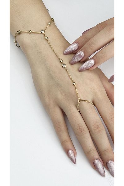 Neon Takı by Atalay Sensitivity Tag and Zircon Stone, Round, Topcuklu, Stainless Steel Shahmeran 13, Gold Color