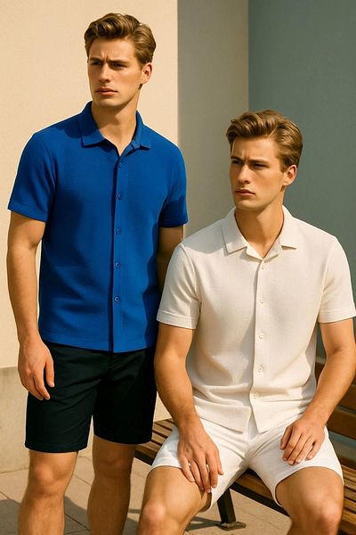 LC Waikiki Lc Waiki New Season Slim Fit Short Sleeve Men's Shirt 2 Pack