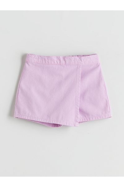 LC Waikiki Basic Girl's Denim Look Shorts Skirt