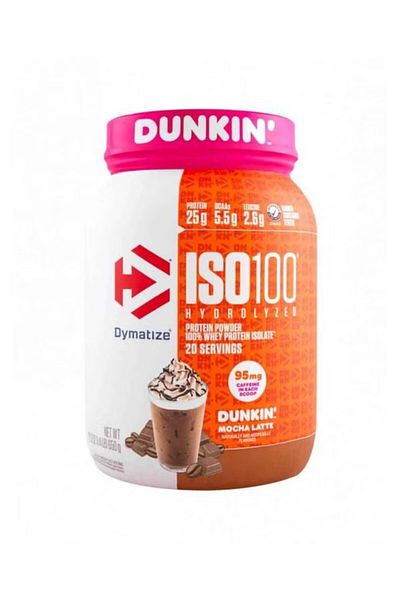 Dymatize Dunkin' Iso 100 Whey Protein Isolate 20 Servings Mocha Latte 660g