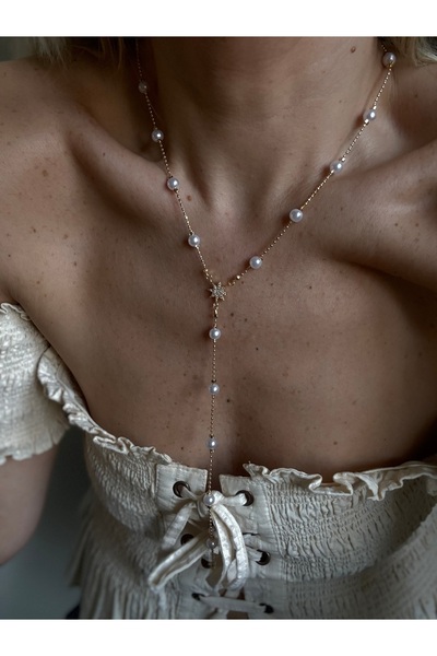 Rossetto Atelier Imported Pearl North Star Y Necklace