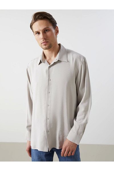 Store Vision Comfortable Fit Long Sleeve Gabardine Men's Shirt