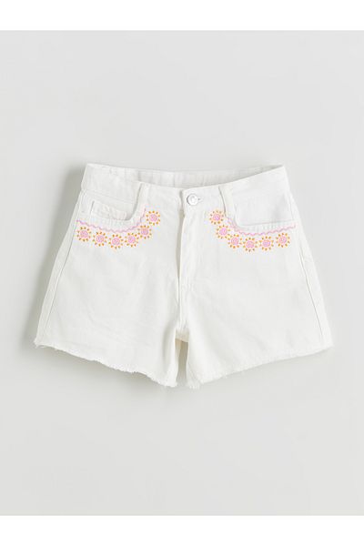 LC Waikiki Floral Girl's Jean Shorts