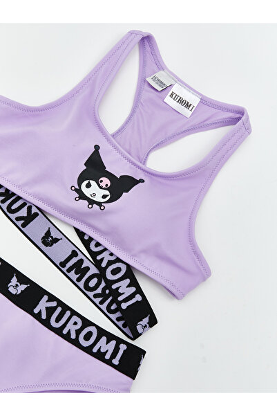 LC Waikiki Kuromi Baskılı Uv Korumalı Kız Çocuk Bikini