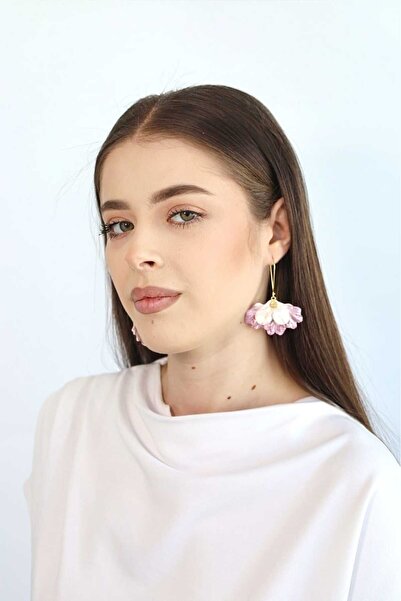 NARRU Cercei NARRU lucrati manual, in forma de floare, albastrii, Sidonia 07