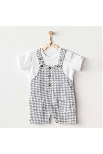 Haye Collection Andywawa Ac25804 Jumpsuit Set Little King Salopet Suit Gray