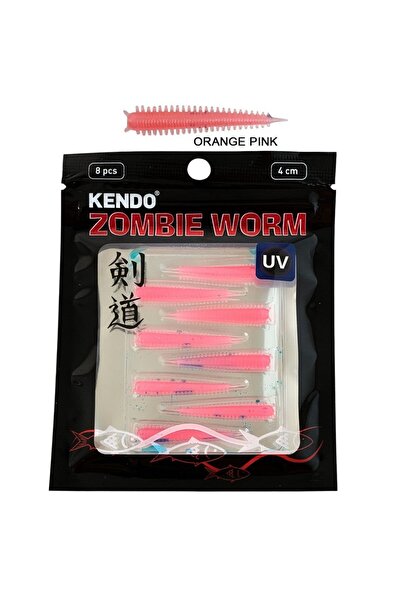 Kendo Zombie Worm Lrf Silikonu 4cm (8'li Paket) Yaban Mersini Kokulu İğnesiz ...