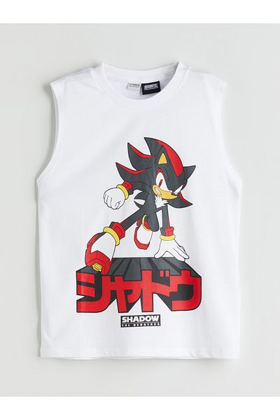 LC Waikiki Tricou pentru băiat cu decolteu rotund imprimat Sonic