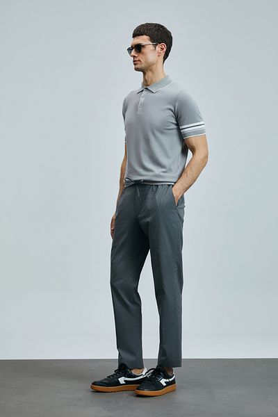 Lufian Marco Smart Men's Chino Trousers Slim Fit Green