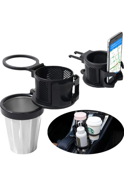 SP SPON حامل أكواب ومنظم للسيارة - أسود