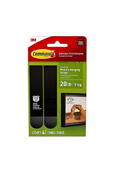 Generic Command Damage-Free Picture Hanging Strips Black 9kg 7100280362