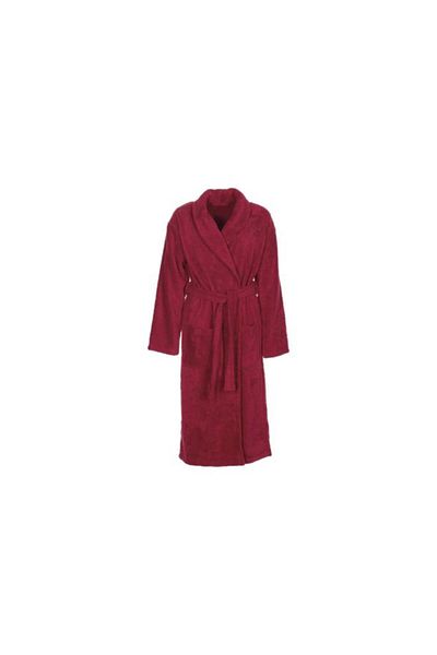 Generic Cannon Ribbon Fastening Cotton Fabric Long Sleeves Plain Bathrobe for Women Assorted Color CN RPL