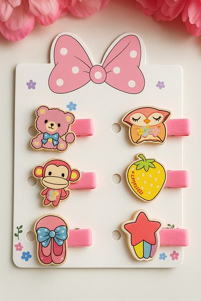 cityvision Mixed Figure 6Pcs Baby and Kids Clip Buckle 3 cm