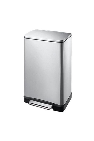 Generic EKO E-Cube Fingerprint Resistant Stainless Steel Step Bin with Odor Control Silver 40 Liter