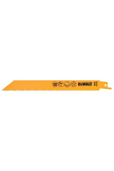 Generic DEWALT 5-Piece Bi-Metal Reciprocating General Purpose Blade Yellow and Black 203mm DT2387-QZ