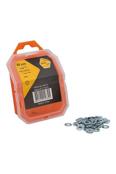 Generic HONEY BEE 60-Piece Precisely Engineered High Load Bearing Flat Washer Silver 4mm ZY15235