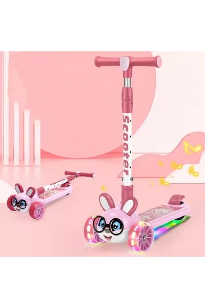 rexa 3 Wheeled Scooter for Kids - Stand & Cruise Child/Toddlers Toy Folding Kick Scooters
