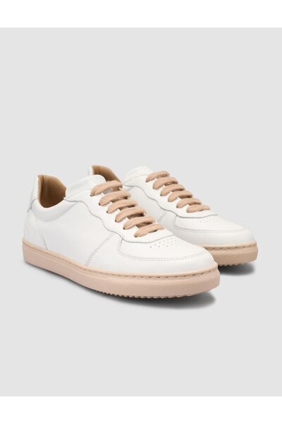 Mona Mae White - Green Detailed Women's Sneaker