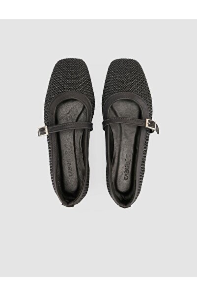 Cabani Wicker Black Women's Ballerinas