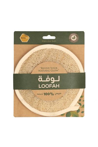 Generic HONEY BEE Lightweight Eco Friendly Natural Round Shape Bath Loofah Beige BG 003