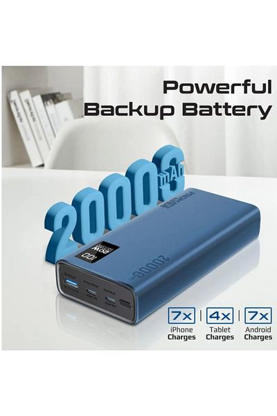 Promate Portable Battery Blue 20K PROMATE