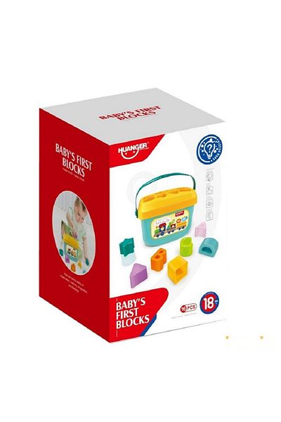 rexa Baby's First Blocks Shape Sorter Toy ABC and Shape Pieces Sorting with Storage box