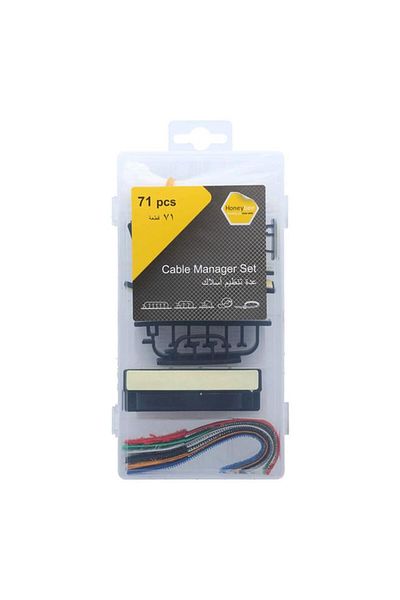 Generic HONEY BEE 71-Piece Durable Cable Manager Set with Storage Case Multicolor