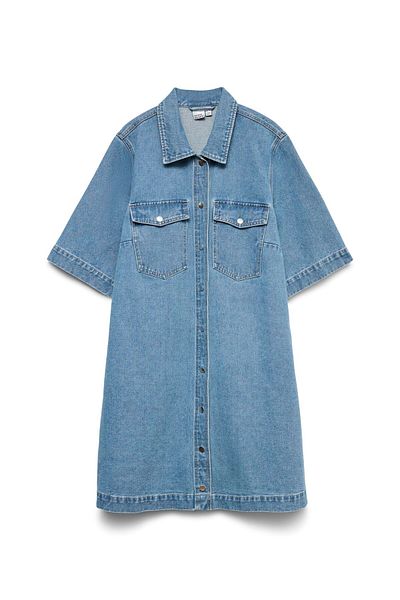 Veromoda Curve Jeanskleid VMCFENJA Kurzes Kleid