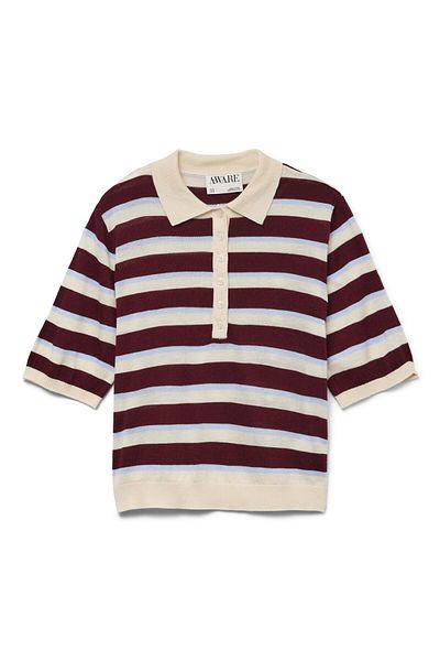 Vero Moda Polo AWSIKITA Gestricktes Poloshirt