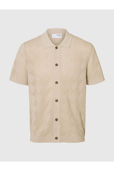 SELECTED Polohemd aus Strick Kurzarm