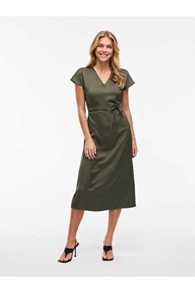 VILA Midikleid VIELLETTE Kurzärmeliges