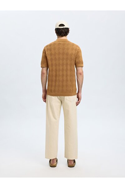 SELECTED Polohemd aus Strick Kurzarm