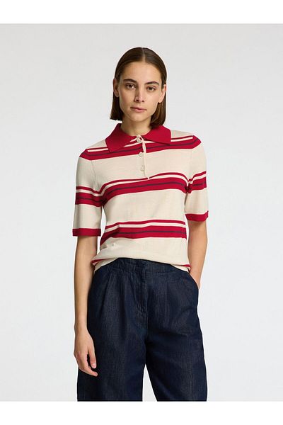 SELECTED Polohemd aus Strick 100% Merinowoll