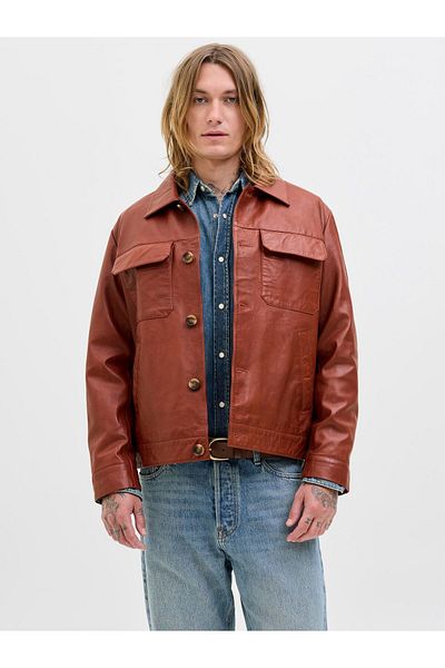 Jack & Jones Lederjacke Lederjacke