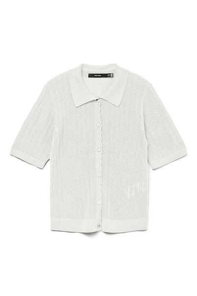 Vero Moda Strickpullover VMLUXLIGHT Gestricktes Poloshirt